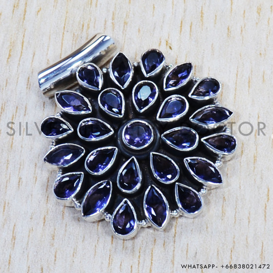 Amethyst 925 Sterling Silver Pendant (SJWP-600)