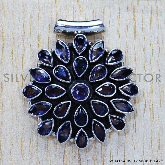 Amethyst 925 Sterling Silver Pendant (SJWP-600)