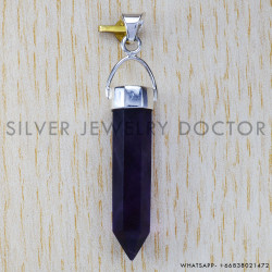 Amethyst 925 Sterling Silver Pendant (SJWP-61) Amethyst 925 Sterling Silver Pendant (SJWP-61)