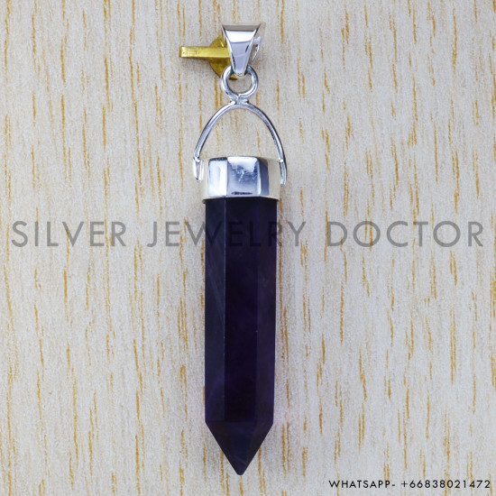 Amethyst 925 Sterling Silver Pendant (SJWP-61) Amethyst 925 Sterling Silver Pendant (SJWP-61)