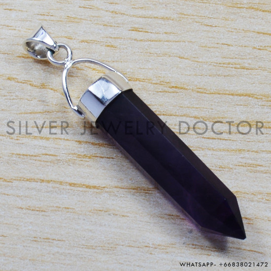 Amethyst 925 Sterling Silver Pendant (SJWP-61) Amethyst 925 Sterling Silver Pendant (SJWP-61)