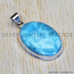 Larimar 925 Sterling Silver Pendant (SJWP-612) Larimar 925 Sterling Silver Pendant (SJWP-612)