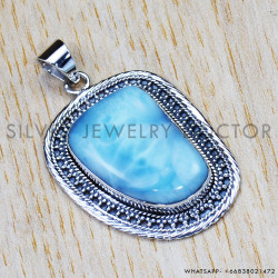 Larimar 925 Sterling Silver Pendant (SJWP-617) Larimar 925 Sterling Silver Pendant (SJWP-617)