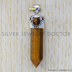 Tiger Eye 925 Sterling Silver Pendant (SJWP-62) Tiger Eye 925 Sterling Silver Pendant (SJWP-62)