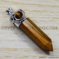 Tiger Eye 925 Sterling Silver Pendant (SJWP-62)