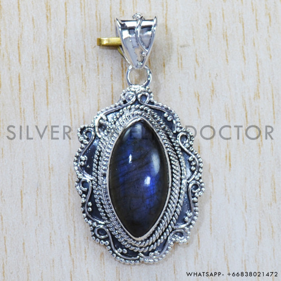 Labradorite 925 Sterling Silver Pendant (SJWP-621) Labradorite 925 Sterling Silver Pendant (SJWP-621)