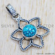 Turquoise 925 Sterling Silver Pendant (SJWP-626) Turquoise 925 Sterling Silver Pendant (SJWP-626)