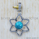 Turquoise 925 Sterling Silver Pendant (SJWP-626) Turquoise 925 Sterling Silver Pendant (SJWP-626)
