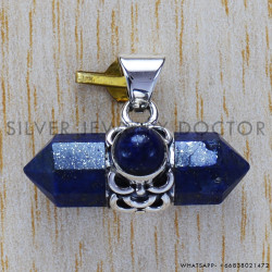 Lapis Lazuli 925 Sterling Silver Pendant (SJWP-63) Lapis Lazuli 925 Sterling Silver Pendant (SJWP-63)
