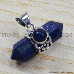 Lapis Lazuli 925 Sterling Silver Pendant (SJWP-63)