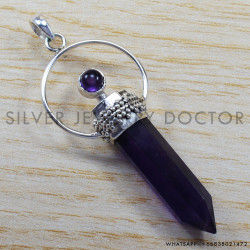 Amethyst 925 Sterling Silver Pendant (SJWP-64)