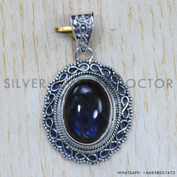 Labradorite 925 Sterling Silver Pendant (SJWP-641)