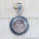 Rose Quartz 925 Sterling Silver Pendant (SJWP-649) Rose Quartz 925 Sterling Silver Pendant (SJWP-649)