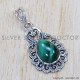 Malachite 925 Sterling Silver Pendant (SJWP-652) Malachite 925 Sterling Silver Pendant (SJWP-652)