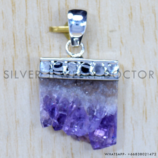 Druzy 925 Sterling Silver Pendant (SJWP-653) Druzy 925 Sterling Silver Pendant (SJWP-653)