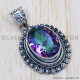 Mystic Topaz 925 Sterling Silver Pendant (SJWP-655) Mystic Topaz 925 Sterling Silver Pendant (SJWP-655)
