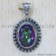 Mystic Topaz 925 Sterling Silver Pendant (SJWP-655) Mystic Topaz 925 Sterling Silver Pendant (SJWP-655)