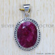 Ruby 925 Sterling Silver Pendant (SJWP-657) Ruby 925 Sterling Silver Pendant (SJWP-657)