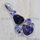 Multi Gemstone 925 Sterling Silver Pendant (SJWP-668)