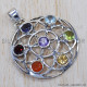 Multi Gemstone 925 Sterling Silver Pendant (SJWP-671) Multi Gemstone 925 Sterling Silver Pendant (SJWP-671)