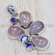 Multi Gemstone 925 Sterling Silver Pendant (SJWP-674)