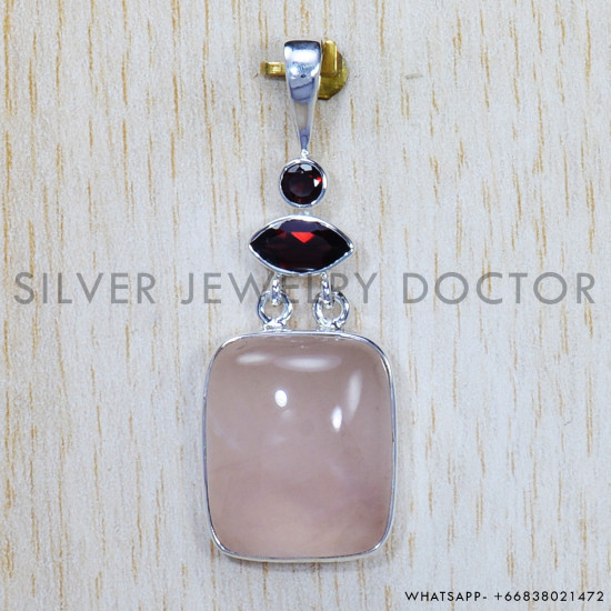 Multi Gemstone 925 Sterling Silver Pendant (SJWP-676) Multi Gemstone 925 Sterling Silver Pendant (SJWP-676)