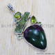 Multi Gemstone 925 Sterling Silver Pendant (SJWP-681) Multi Gemstone 925 Sterling Silver Pendant (SJWP-681)