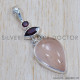 Multi Gemstone 925 Sterling Silver Pendant (SJWP-686) Multi Gemstone 925 Sterling Silver Pendant (SJWP-686)