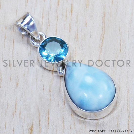 Multi Gemstone 925 Sterling Silver Pendant (SJWP-688) Multi Gemstone 925 Sterling Silver Pendant (SJWP-688)