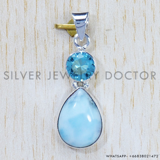 Multi Gemstone 925 Sterling Silver Pendant (SJWP-688) Multi Gemstone 925 Sterling Silver Pendant (SJWP-688)
