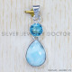 Multi Gemstone 925 Sterling Silver Pendant (SJWP-688) Multi Gemstone 925 Sterling Silver Pendant (SJWP-688)
