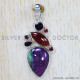 Multi Gemstone 925 Sterling Silver Pendant (SJWP-696) Multi Gemstone 925 Sterling Silver Pendant (SJWP-696)