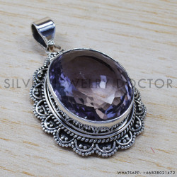 Amethyst 925 Sterling Silver Pendant (SJWP-70)