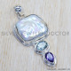 Multi Gemstone 925 Sterling Silver Pendant (SJWP-705) Multi Gemstone 925 Sterling Silver Pendant (SJWP-705)