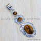 Tiger Eye 925 Sterling Silver Pendant (SJWP-708) Tiger Eye 925 Sterling Silver Pendant (SJWP-708)