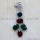 Multi Gemstone 925 Sterling Silver Pendant (SJWP-711)