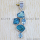 Multi Gemstone 925 Sterling Silver Pendant (SJWP-716) Multi Gemstone 925 Sterling Silver Pendant (SJWP-716)