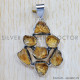 Rough Citrine 925 Sterling Silver Pendant (SJWP-717)
