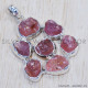 Rough Rose Quartz 925 Sterling Silver Pendant (SJWP-718) Rough Rose Quartz 925 Sterling Silver Pendant (SJWP-718)