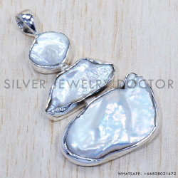Pearl 925 Sterling Silver Pendant (SJWP-719)