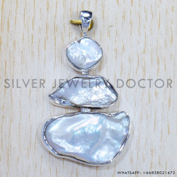 Pearl 925 Sterling Silver Pendant (SJWP-719)