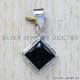 Black Onyx 925 Sterling Silver Pendant (SJWP-724)