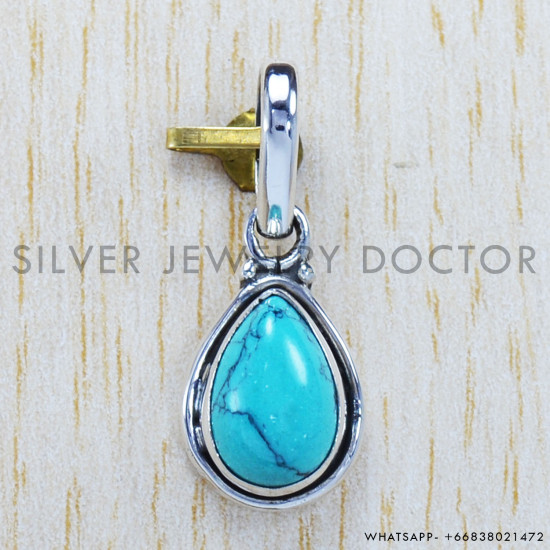Turquoise 925 Sterling Silver Pendant (SJWP-725)