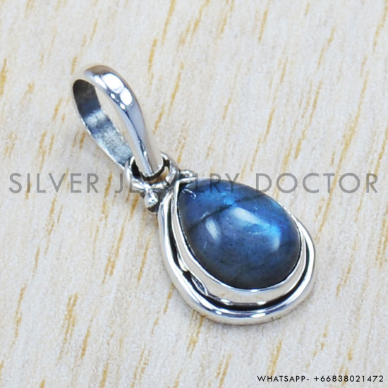 Labradorite 925 Sterling Silver Pendant (SJWP-738)
