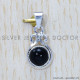 Black Onyx 925 Sterling Silver Pendant (SJWP-745)
