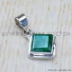 Emerald 925 Sterling Silver Pendant (SJWP-747)
