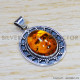 Amber 925 Sterling Silver Pendant (SJWP-754)