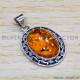 Amber 925 Sterling Silver Pendant (SJWP-755)