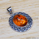 Amber 925 Sterling Silver Pendant (SJWP-756)