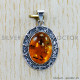 Amber 925 Sterling Silver Pendant (SJWP-757)
